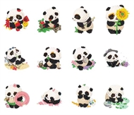 Stickersæt | Pandaer